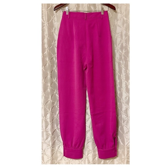 ASOS Heartbreak Barbie Pink Button Cuff Tailored Trousers Barbiecore Pants - Picture 6 of 14